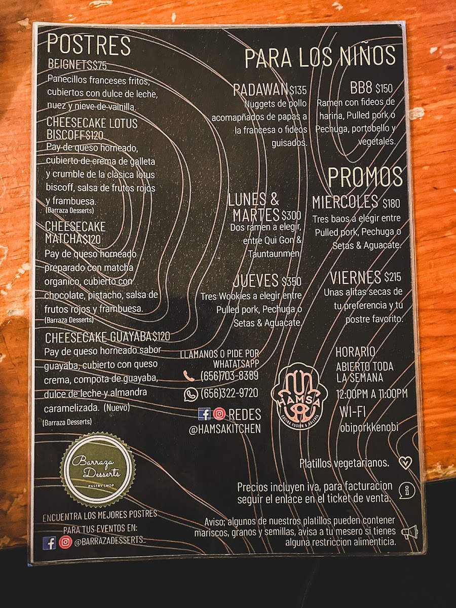 Hamsa - Restaurante Galeria Menu - Image 1